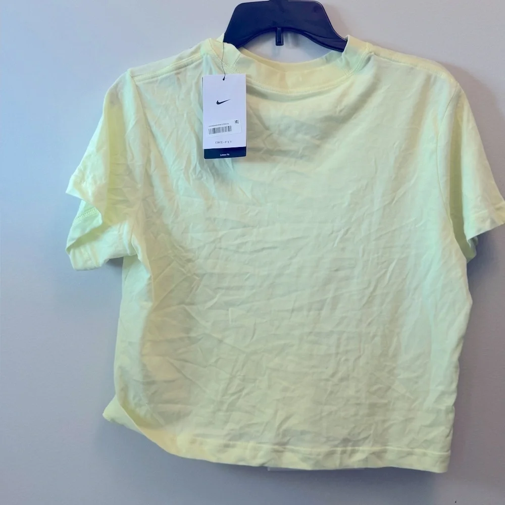 NIKE GIRLS DRI-FIT CHECK LOGO TRAINING T-SHIRT L (14/16)US
